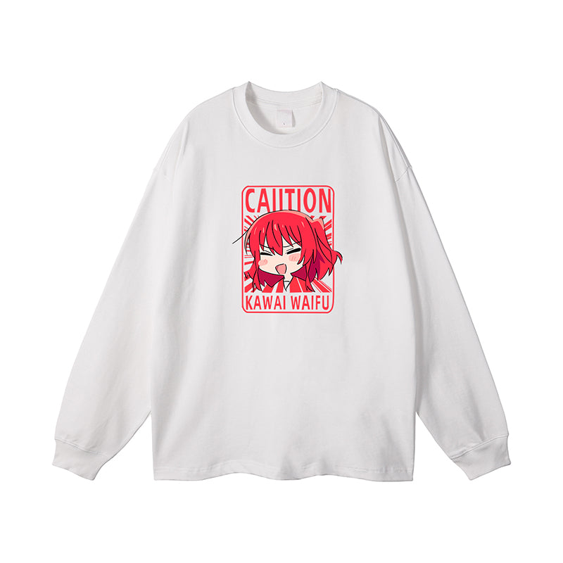 Pure Cotton Bocchi The Rock Cute Anime Long Sleeved T-shirt