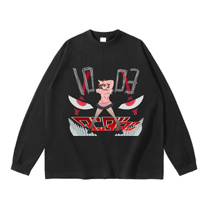 Pure Cotton Dandadan Momo Ayase Anime langærmet T-shirt