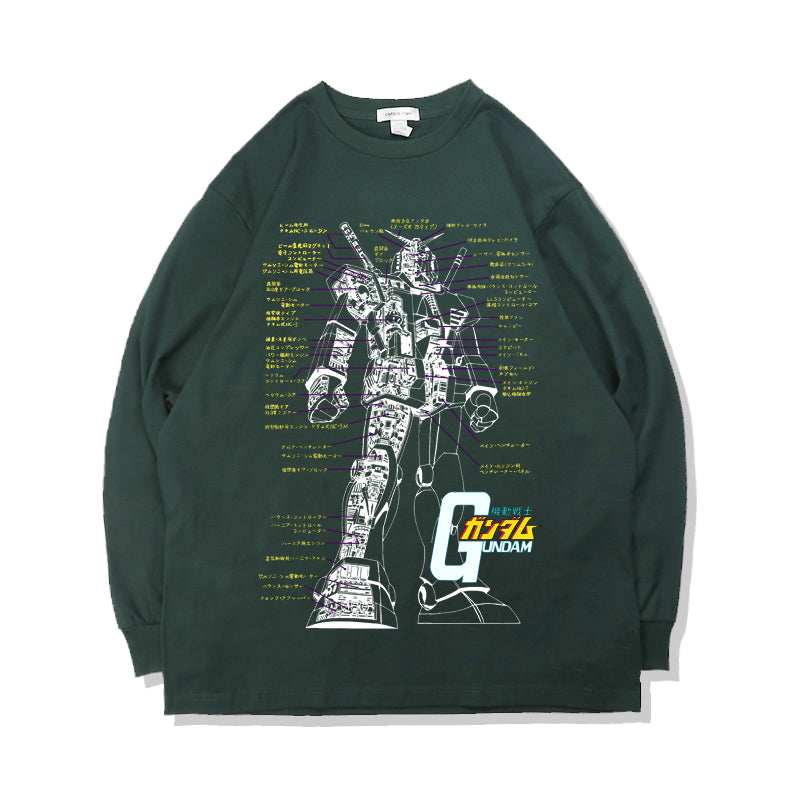 Pure Cotton Mobile Suit Gundam Long Sleeve T-Shirt