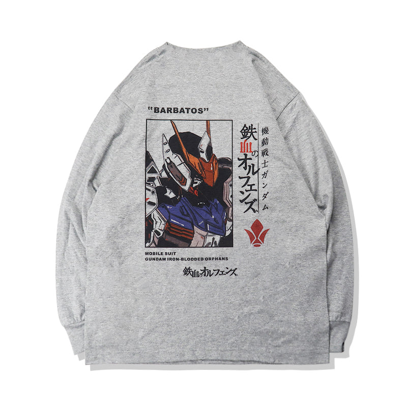 Pure Cotton Mobile Suit Gundam Barbatos Long Sleeve T-Shirt