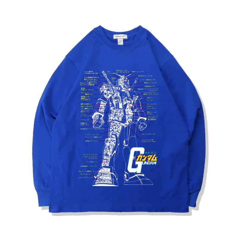 Pure Cotton Mobile Suit Gundam Long Sleeve T-Shirt