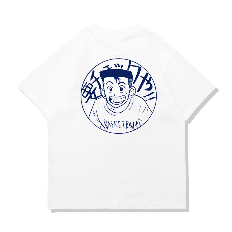 Pure Cotton Slam Dunk Manga Style Summer Tshirt