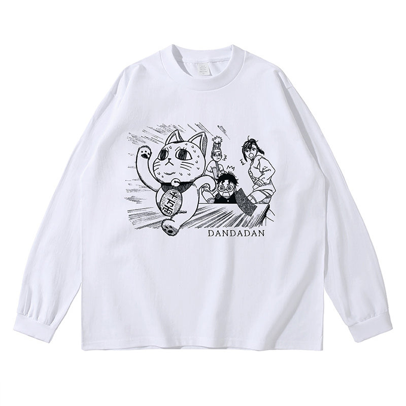 Pure Cotton Dandadan Kawaii Long Sleeved T-shirt