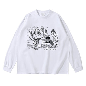 Pure Cotton Dandadan Kawaii langærmet T-shirt