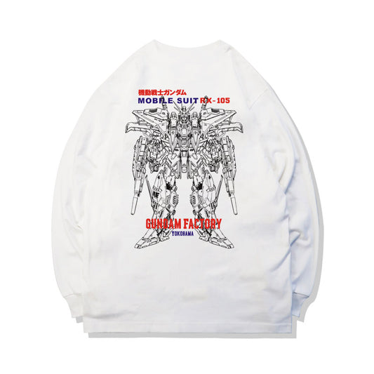 Pure Cotton Mobile Suit Gundam Gundam Factory Long Sleeve T-Shirt