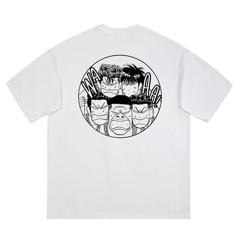 Camiseta de verão estilo mangá Slam Dunk de algodão puro