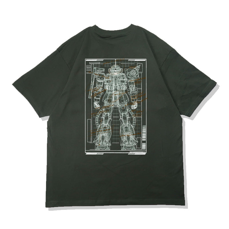 Pure Cotton Mobile Suit Gundam Sketch T-Shirt