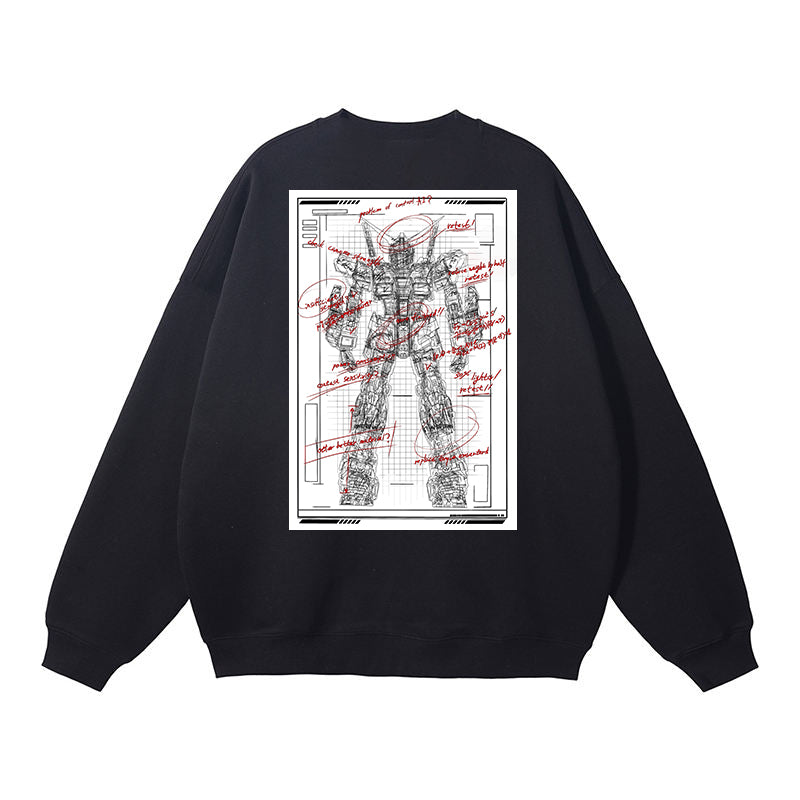 Pure Cotton Mobile Suit Gundam Unicorn Anime Pullover