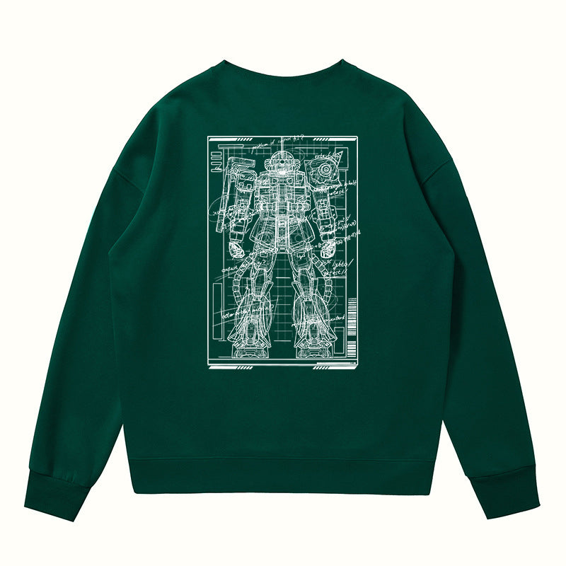 Pure Cotton Mobile Suit Gundam Zaku Anime Pullover