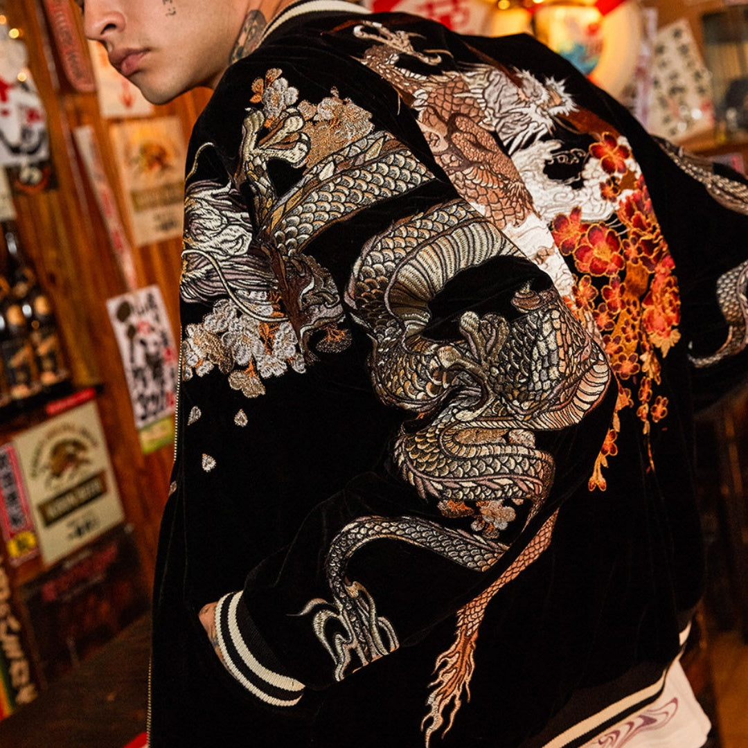 Flying Dragon Velvet Jacket