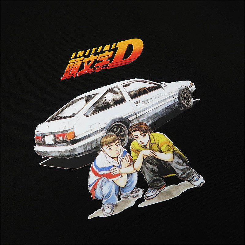 Langarm-T-Shirt mit Initial D von Takumi Fujiwara aus reiner Baumwolle