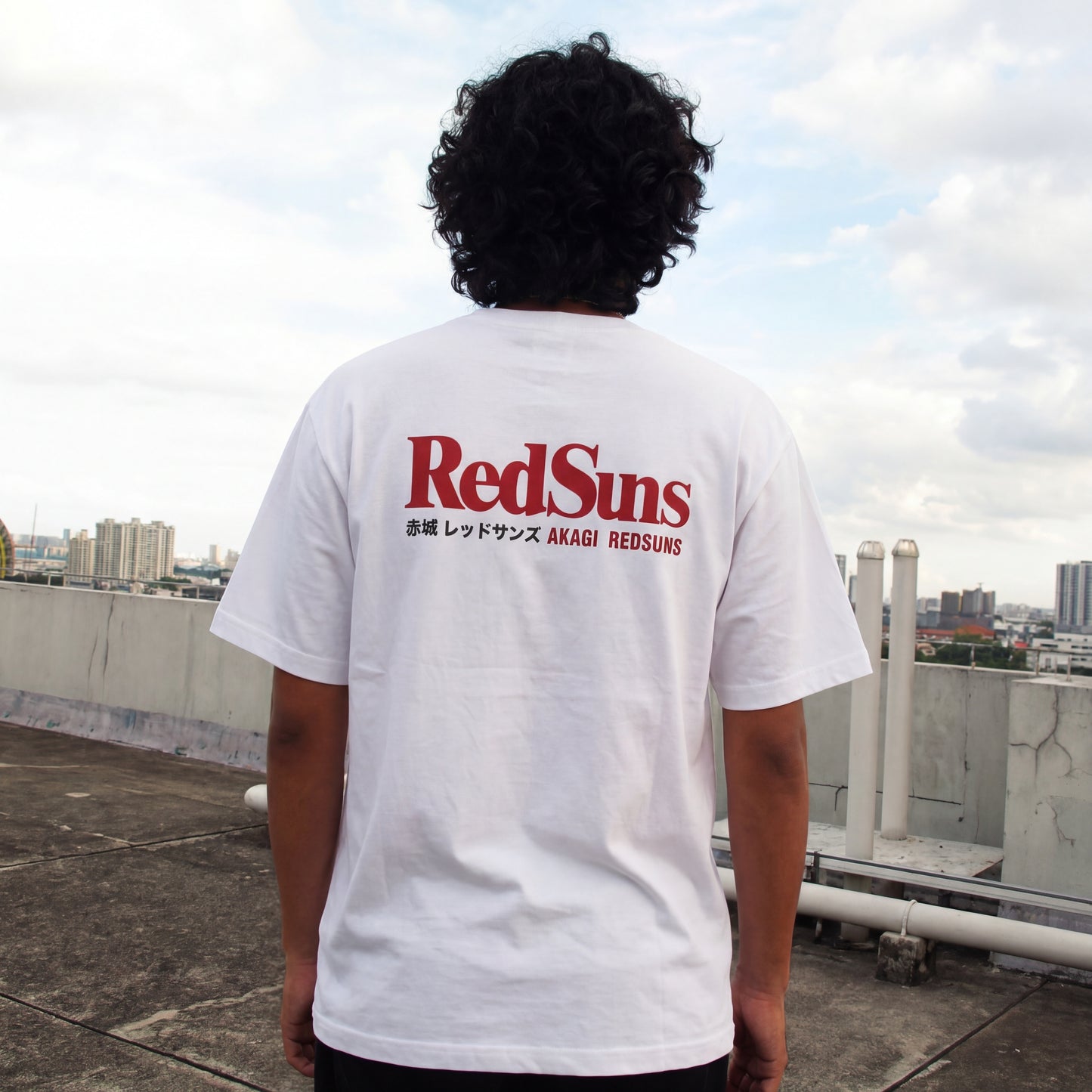 Camiseta de anime com a inicial D de algodão puro