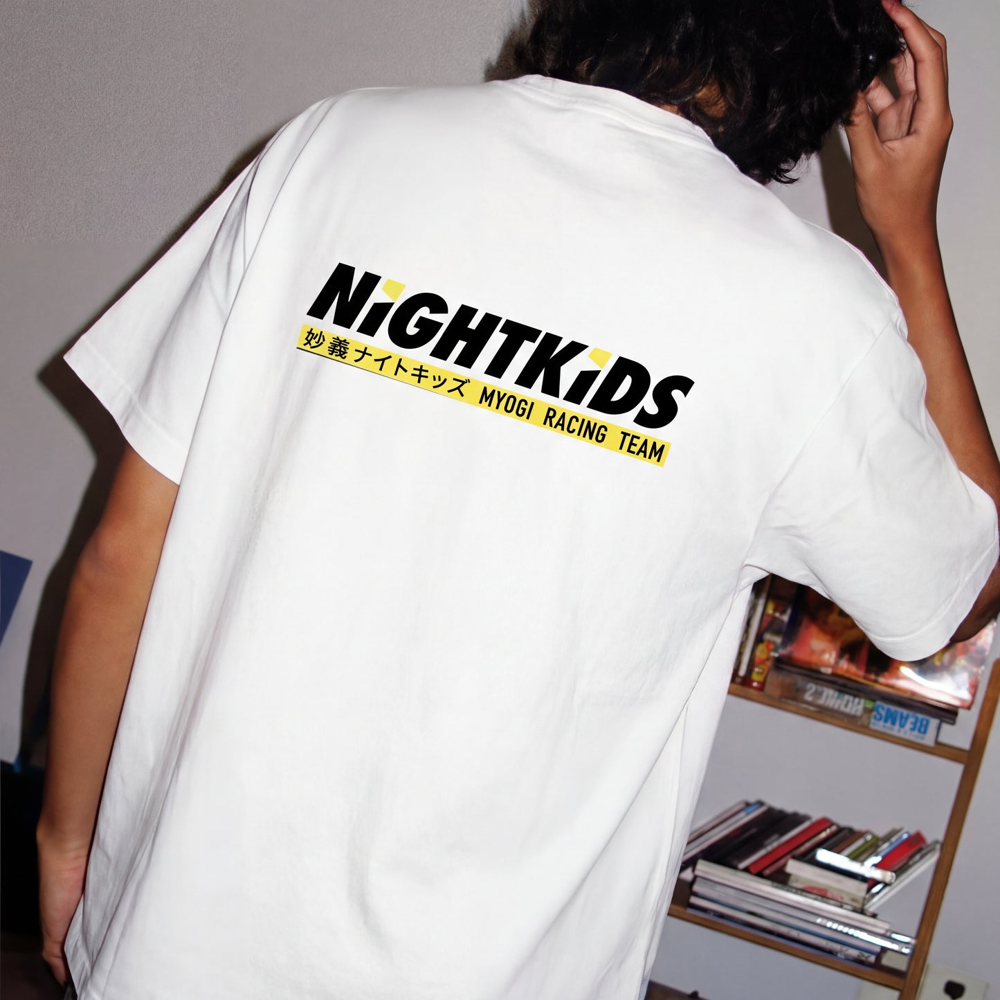 Camiseta de anime com a inicial D de algodão puro