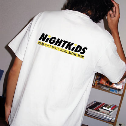 Camiseta de anime com a inicial D de algodão puro