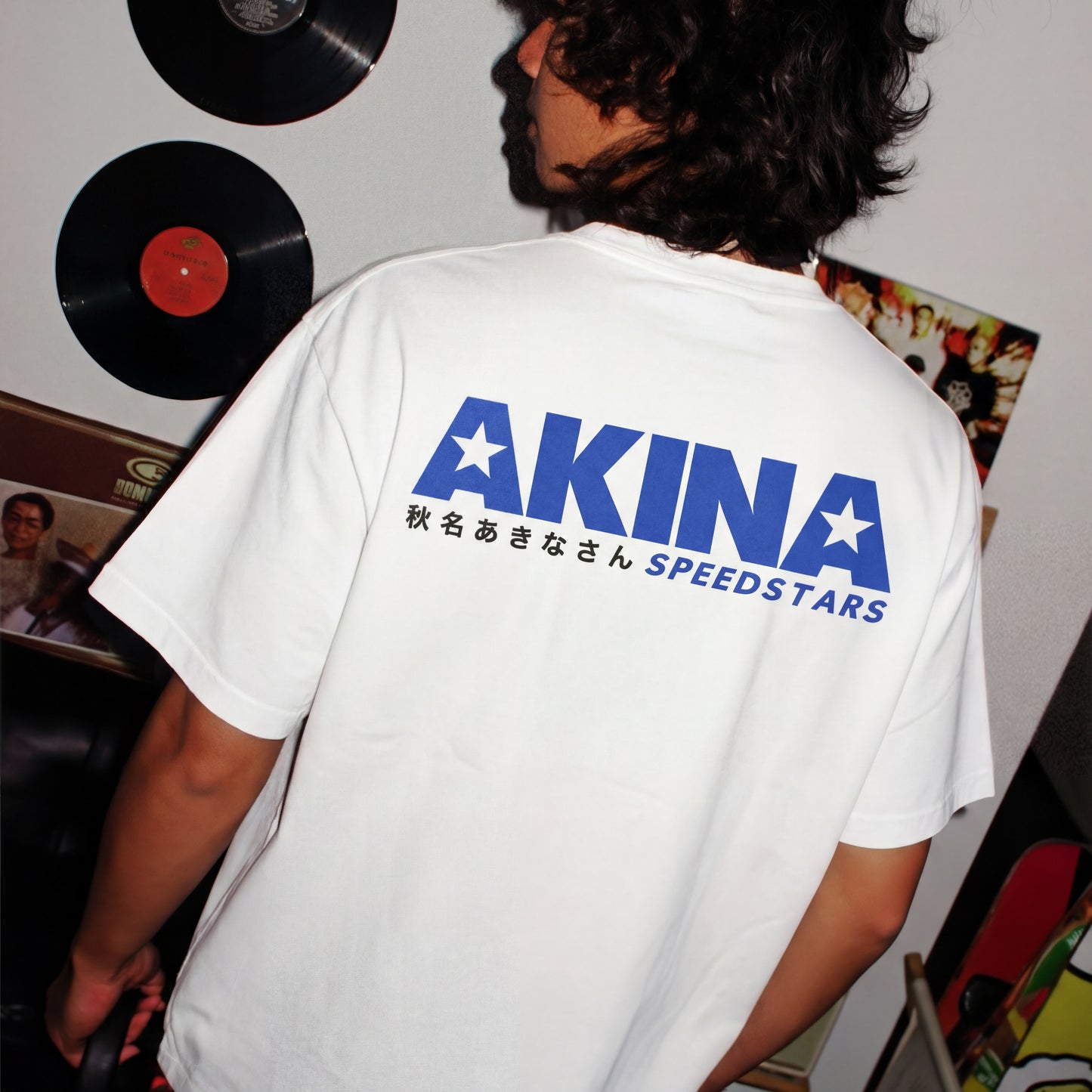 Camiseta de anime com a inicial D de algodão puro