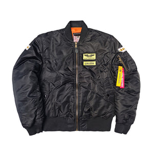 Golden Ace Embroidered Bomber Jacket