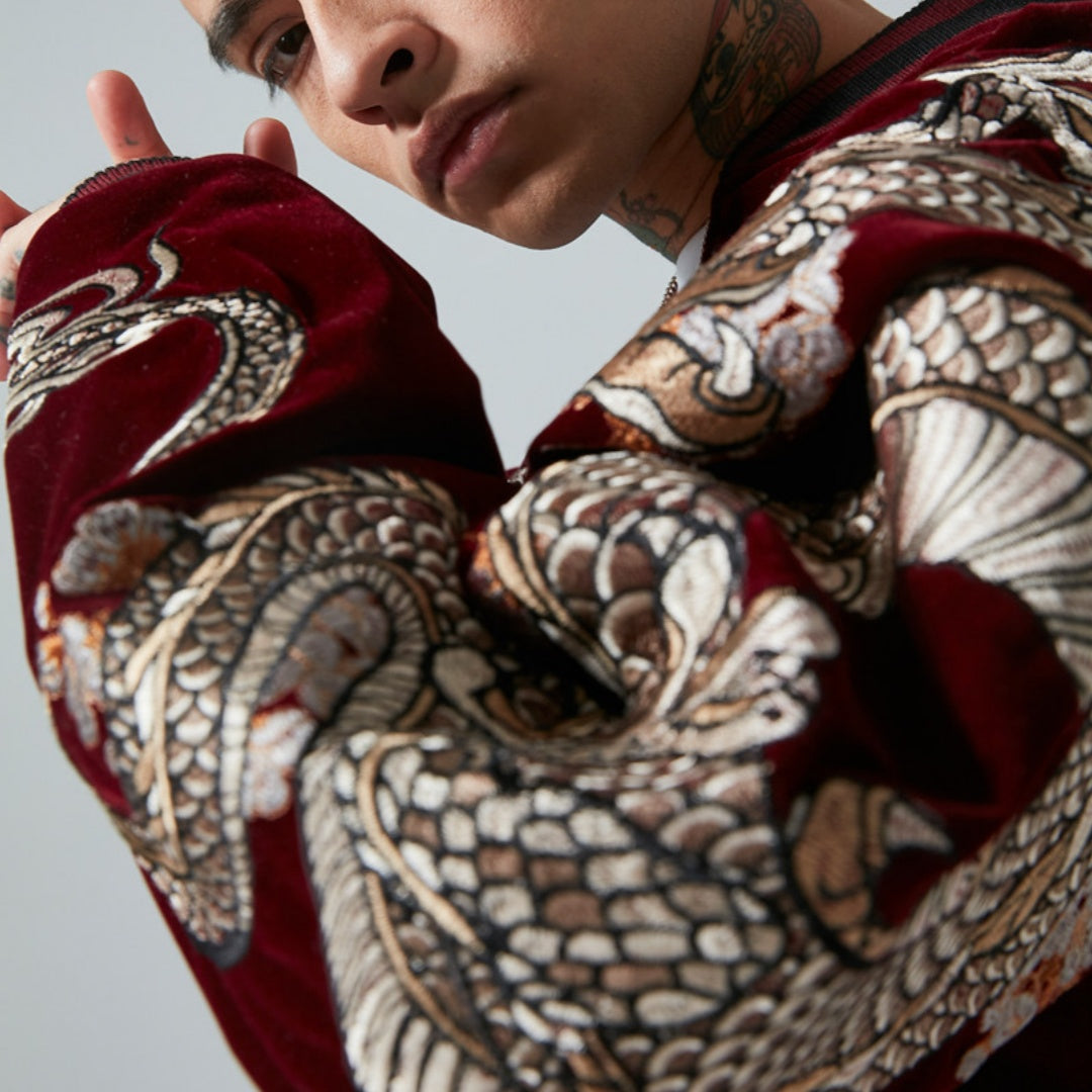 Flying Dragon Velvet Jacket