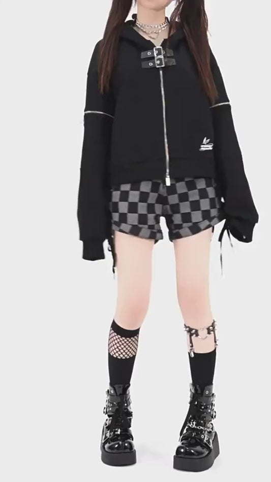 Bunny Rampage Tribe Oversized Cropped Hoodie Plus Size Available