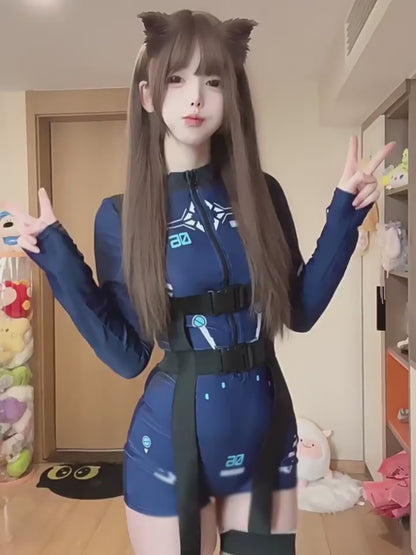 Cyberpunk Mecha Agent Bodysuit